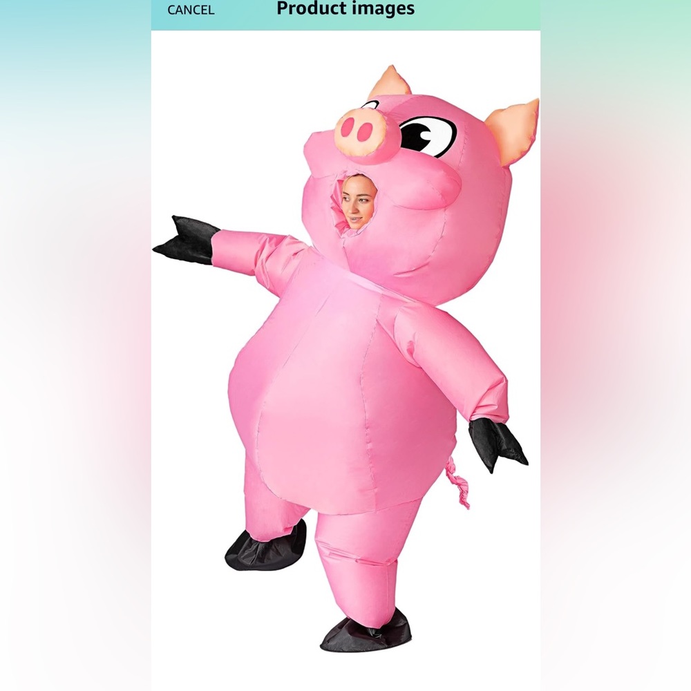 Inflatable unisex adult pig costume funny halloween